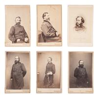 [CIVIL WAR - ANTIETAM]. BRADY, Mathew (1822-1896), photographer. A group of 6 CDVs of Union generals known for their actions at Antietam, incl. RICHARDSON, HARTSUFF, SEDGWICK, CRAWFORD, and CALDWELL.