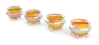 Tiffany Studios, a group of four Favrile glass salts