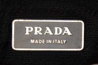 Prada Black Leather Tote and Black Python Zip Clutch