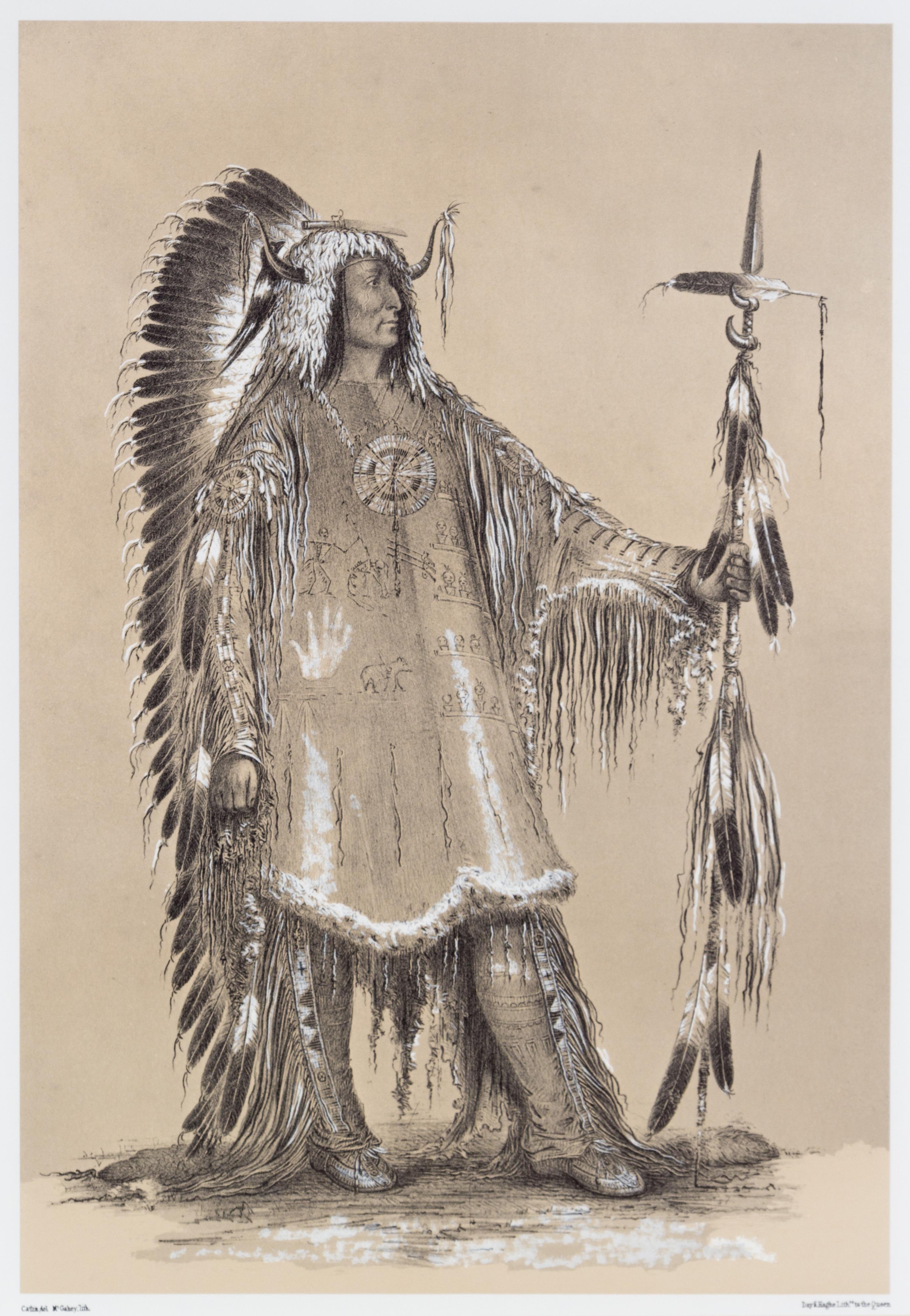 CATLIN, GEORGE, after. Four reproduction sepia-toned prints from The North American Indian Portfolio, 1848.