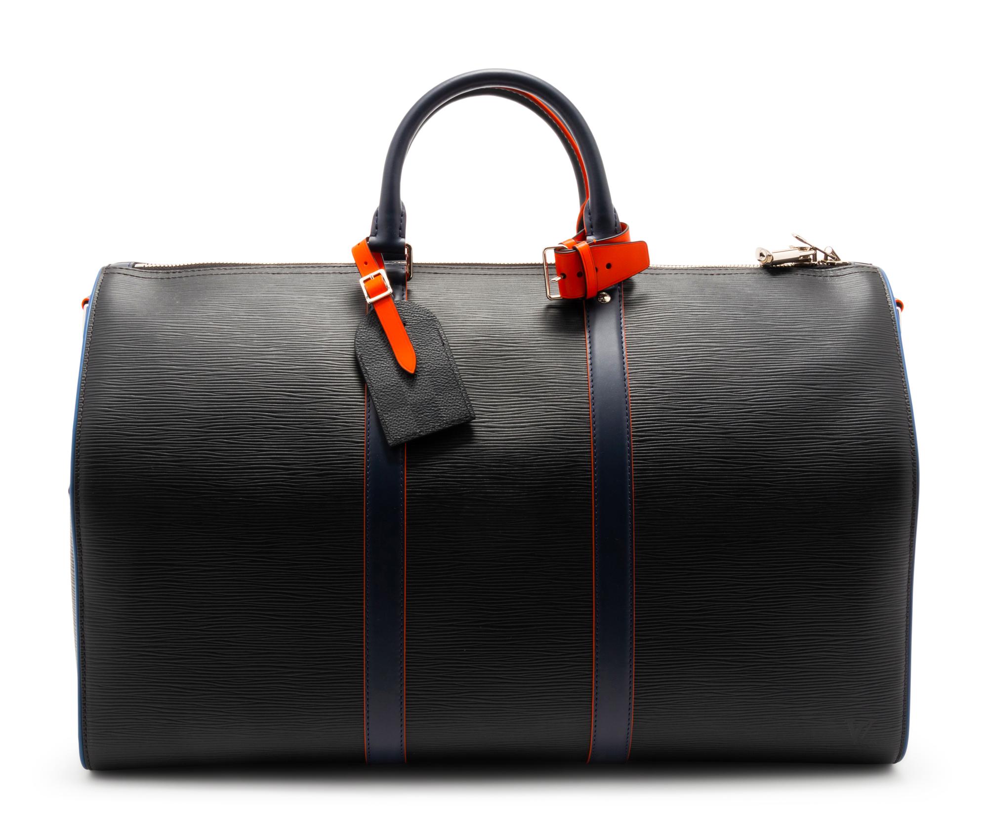 Louis Vuitton Limited Edition Keepall Bandoulière 50 in Black Epi Leather, Patchwork, 2018