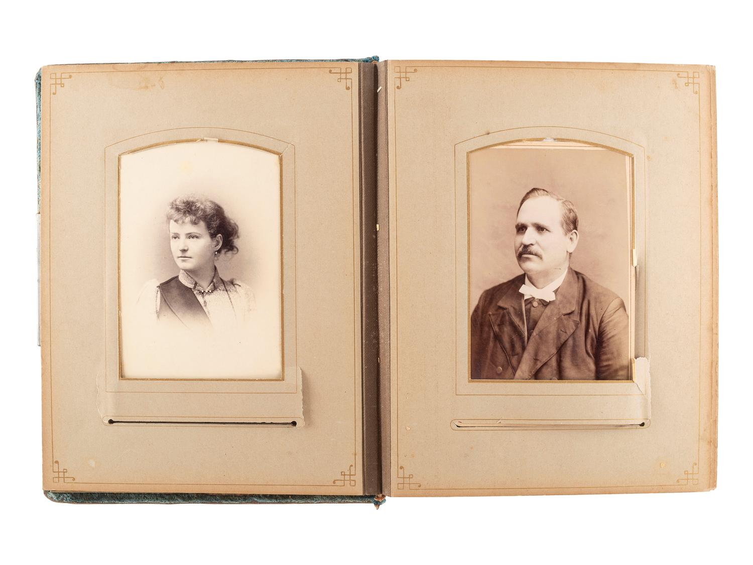 [EARLY PHOTOGRAPHY]. A collection of over 200 19th century photographs, incl. tintype of Indian Wars-era soldier.