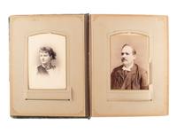 [EARLY PHOTOGRAPHY]. A collection of over 200 19th century photographs, incl. tintype of Indian Wars-era soldier.