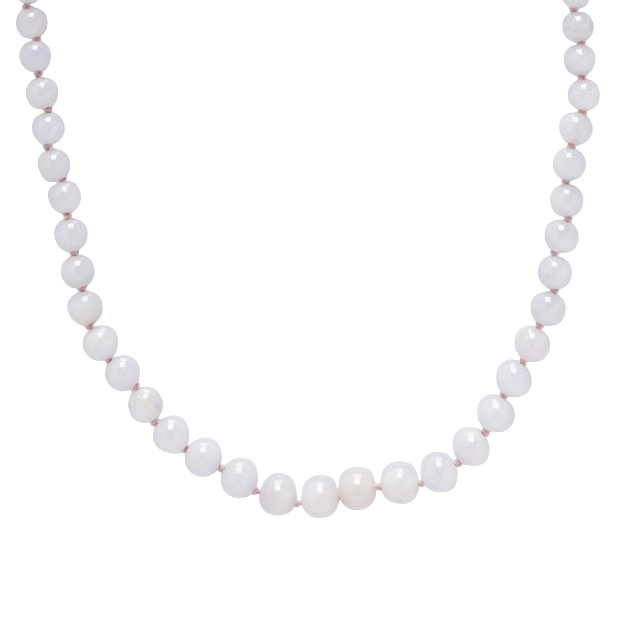 LAVENDER JADE BEAD NECKLACE AND PENDANT