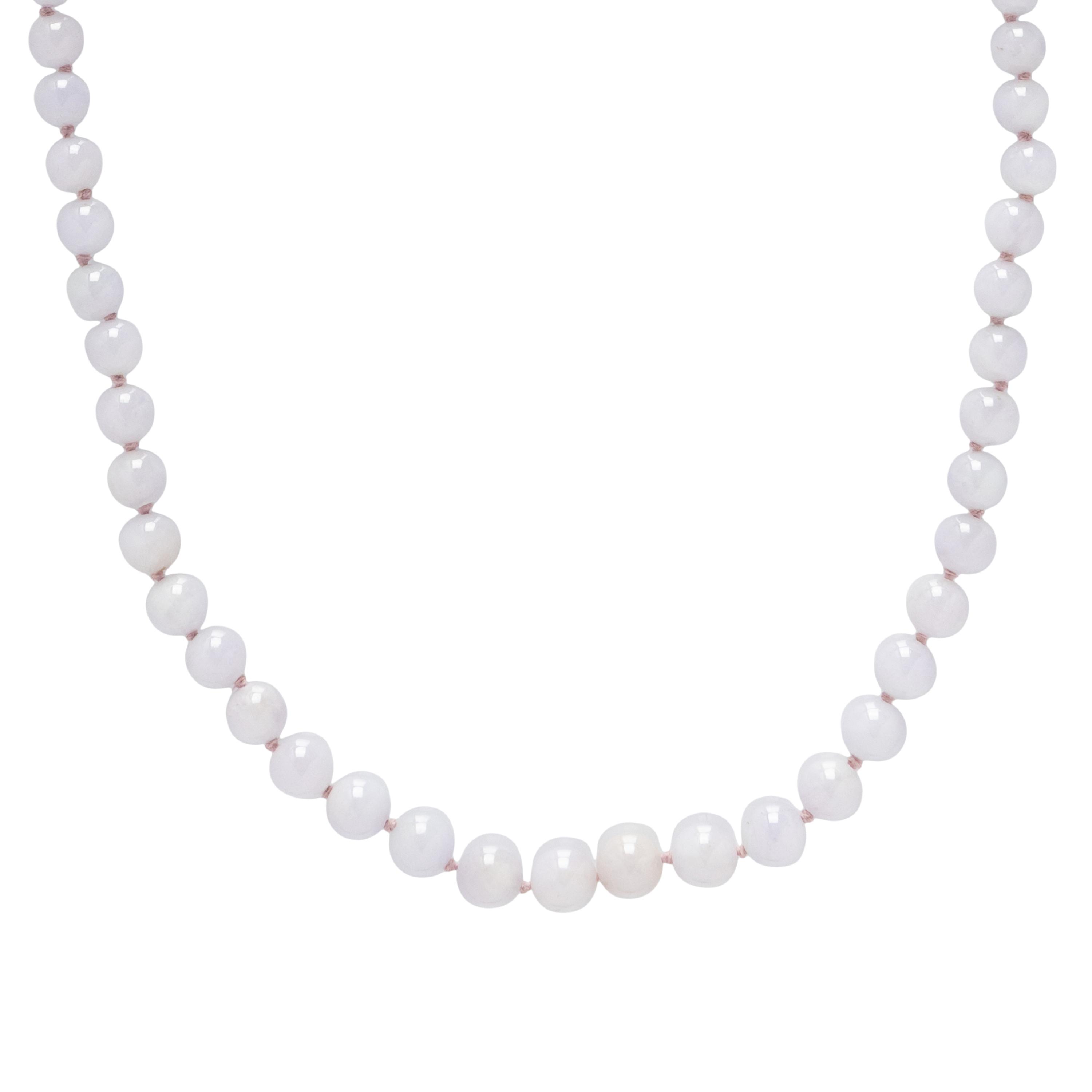 LAVENDER JADE BEAD NECKLACE AND PENDANT