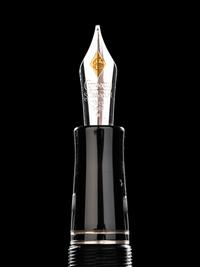 Conway Stewart: Churchill-Ebonite and Silver Trim Limited Edition Fountain Pen and Ink Set