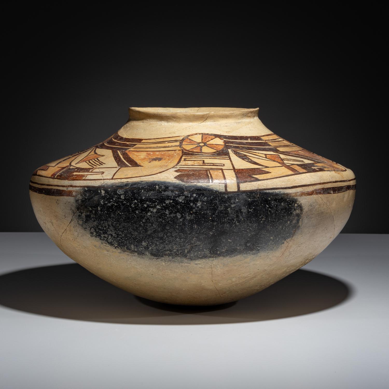 Ancestral Pueblo, Sikyatki Polychrome Pottery Jar