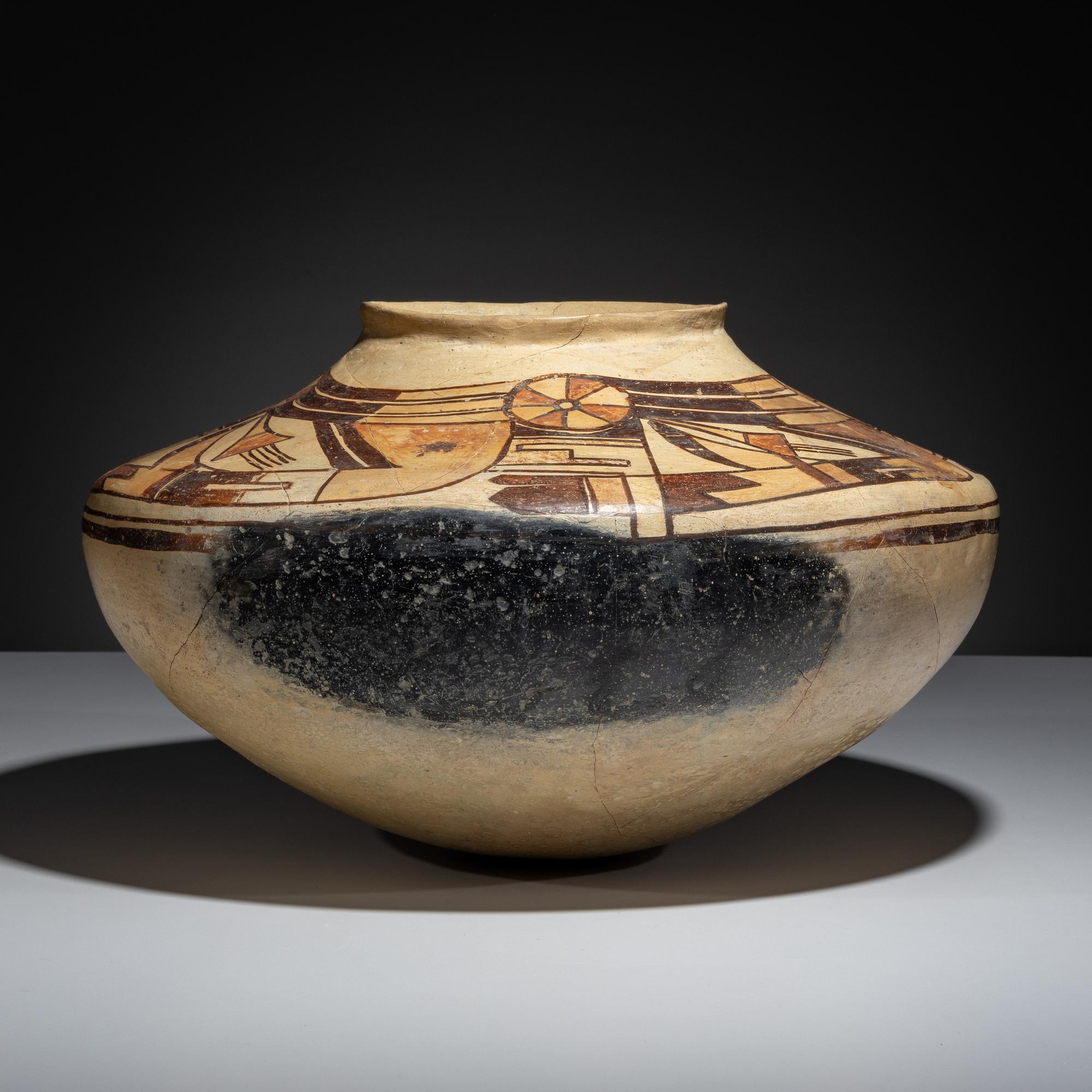 Ancestral Pueblo, Sikyatki Polychrome Pottery Jar