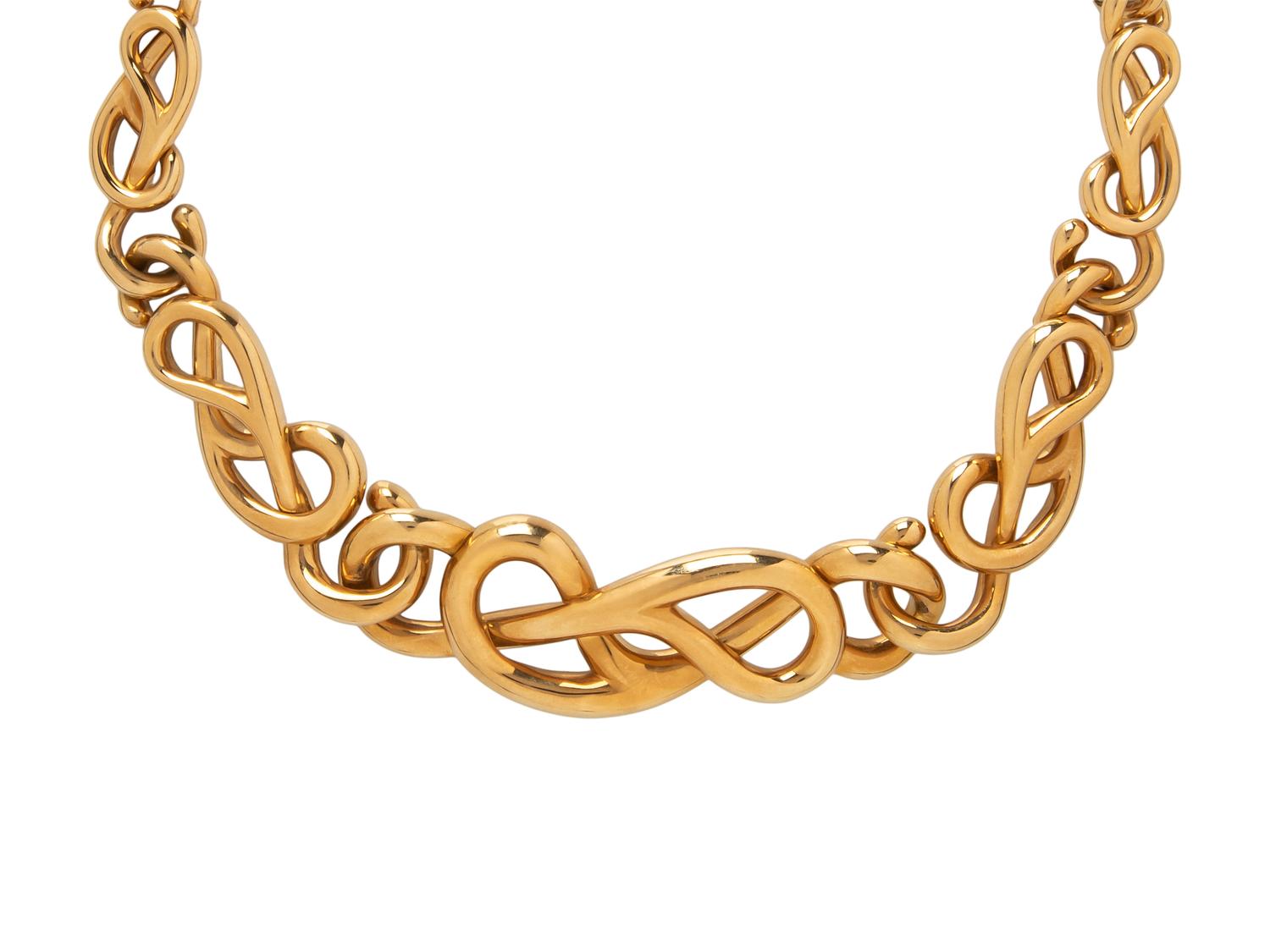 YELLOW GOLD NECKLACE AND BRACELET