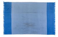 An Hermes Blue Silk Shawl, 56" x 74".