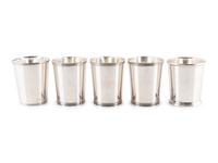 Five American Silver Julep Cups