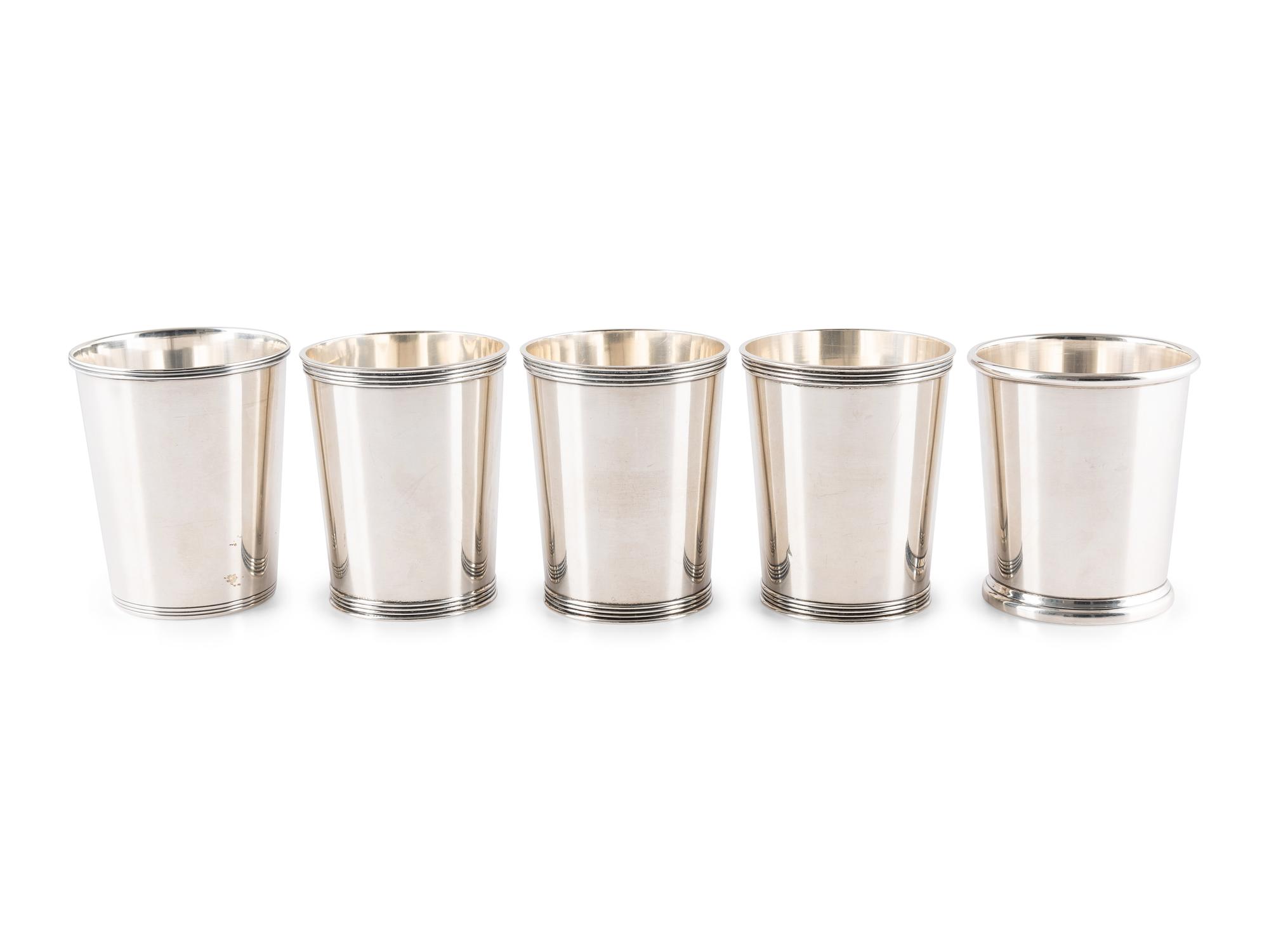Five American Silver Julep Cups