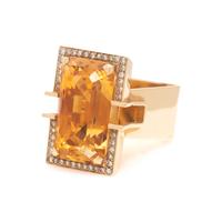 CITRINE AND DIAMOND RING