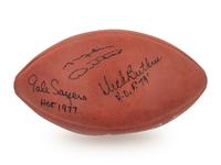 A Chicago Bears Hall of Fame Signed Autograph Football Including Walter Payton (Beckett Authentication Services Letter)