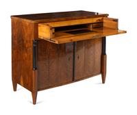 An Austrian Walnut and Part-Ebonized Bureau Commode