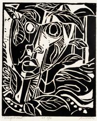 David Driskell (American, 1931-2020) — Winged Mask , 1999