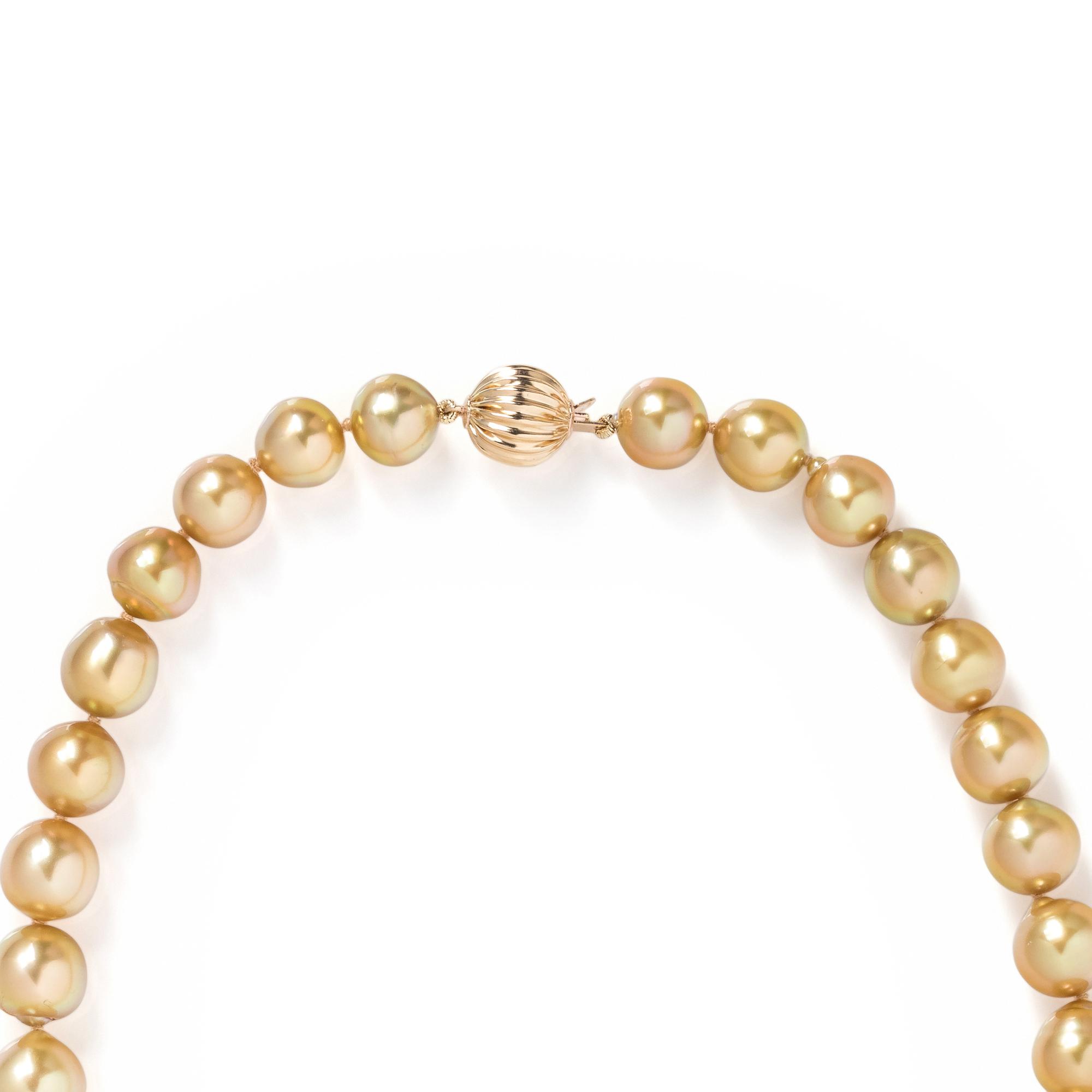 CULTURED GOLDEN SOUTH SEA PEARL NECKLACE