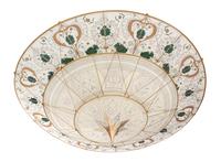 A Fortuny Silk Scheherazade Three-Tier Chandelier Height 18 x diameter 49 1/2 inches. — 20TH CENTURY