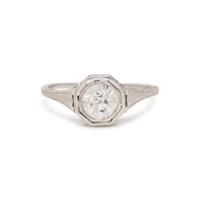 DIAMOND AND PLATINUM RING