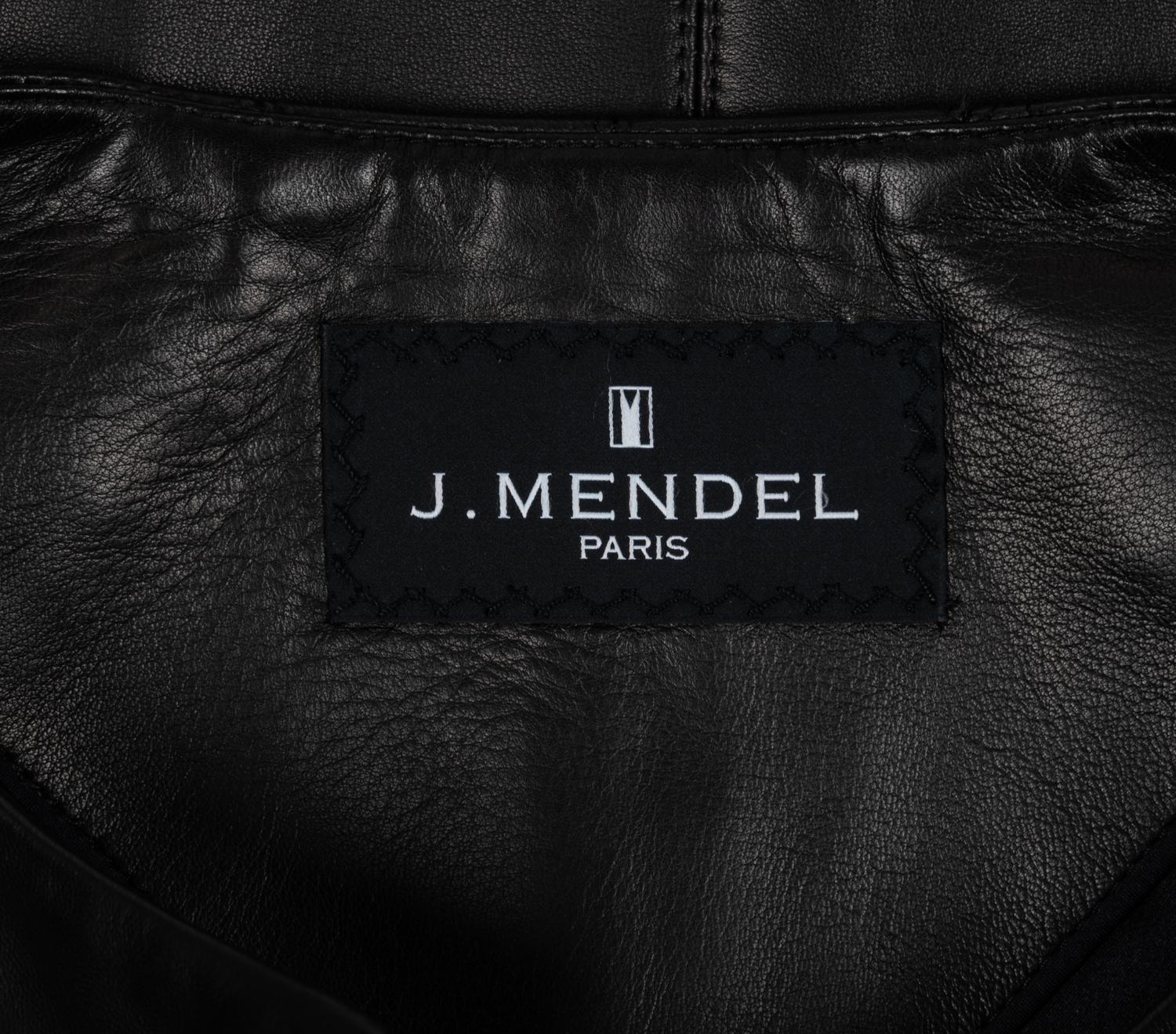 J. Mendel Black Leather Coat