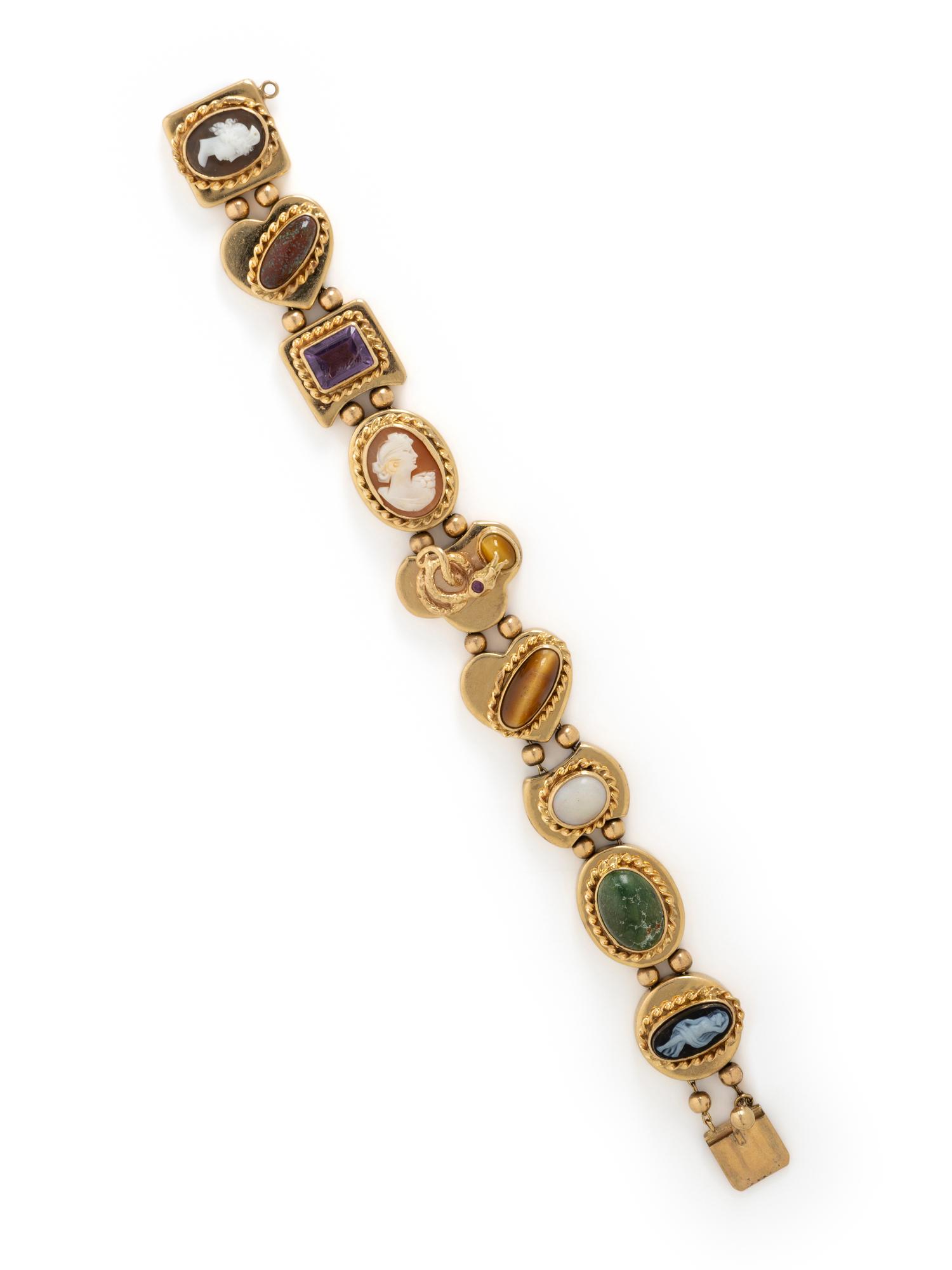 VINTAGE YELLOW GOLD SLIDE BRACELET