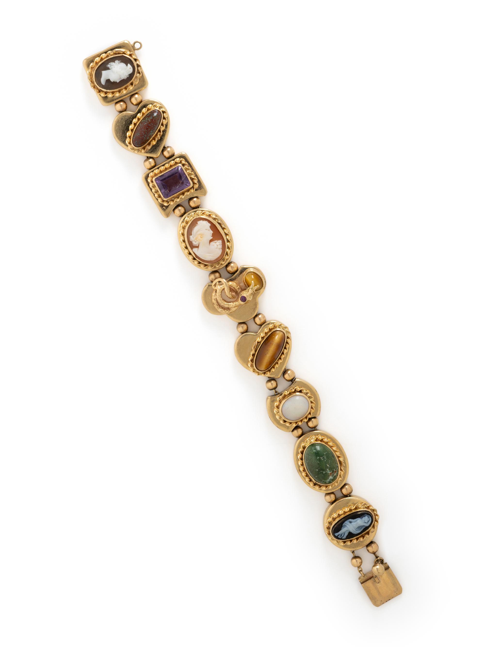 VINTAGE YELLOW GOLD SLIDE BRACELET