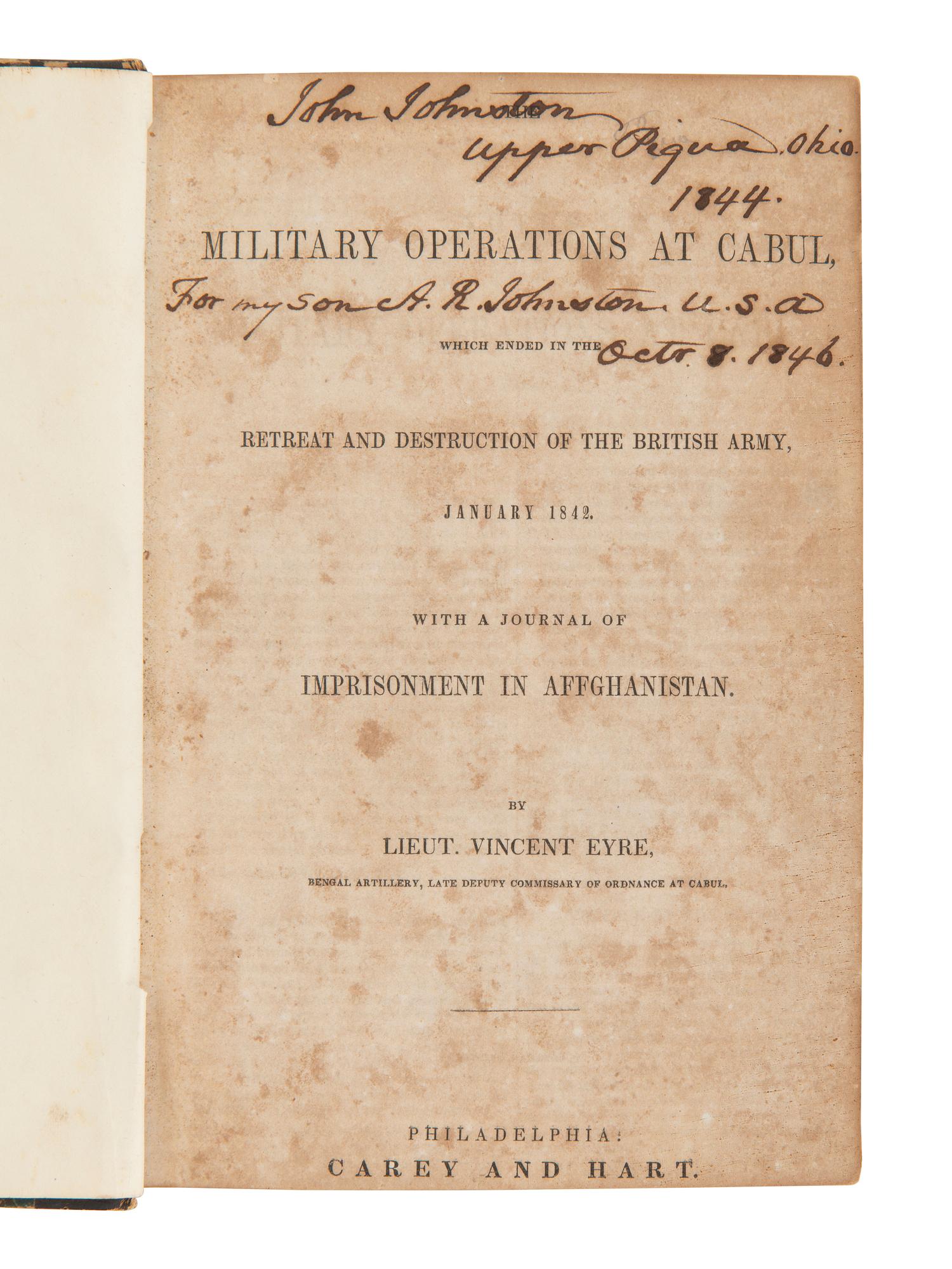 [JOHNSTON, John (1775-1861), his copies]. Early Indian Affairs and Ohio Valley sammelbands and books of Indian Agent John Johnston.