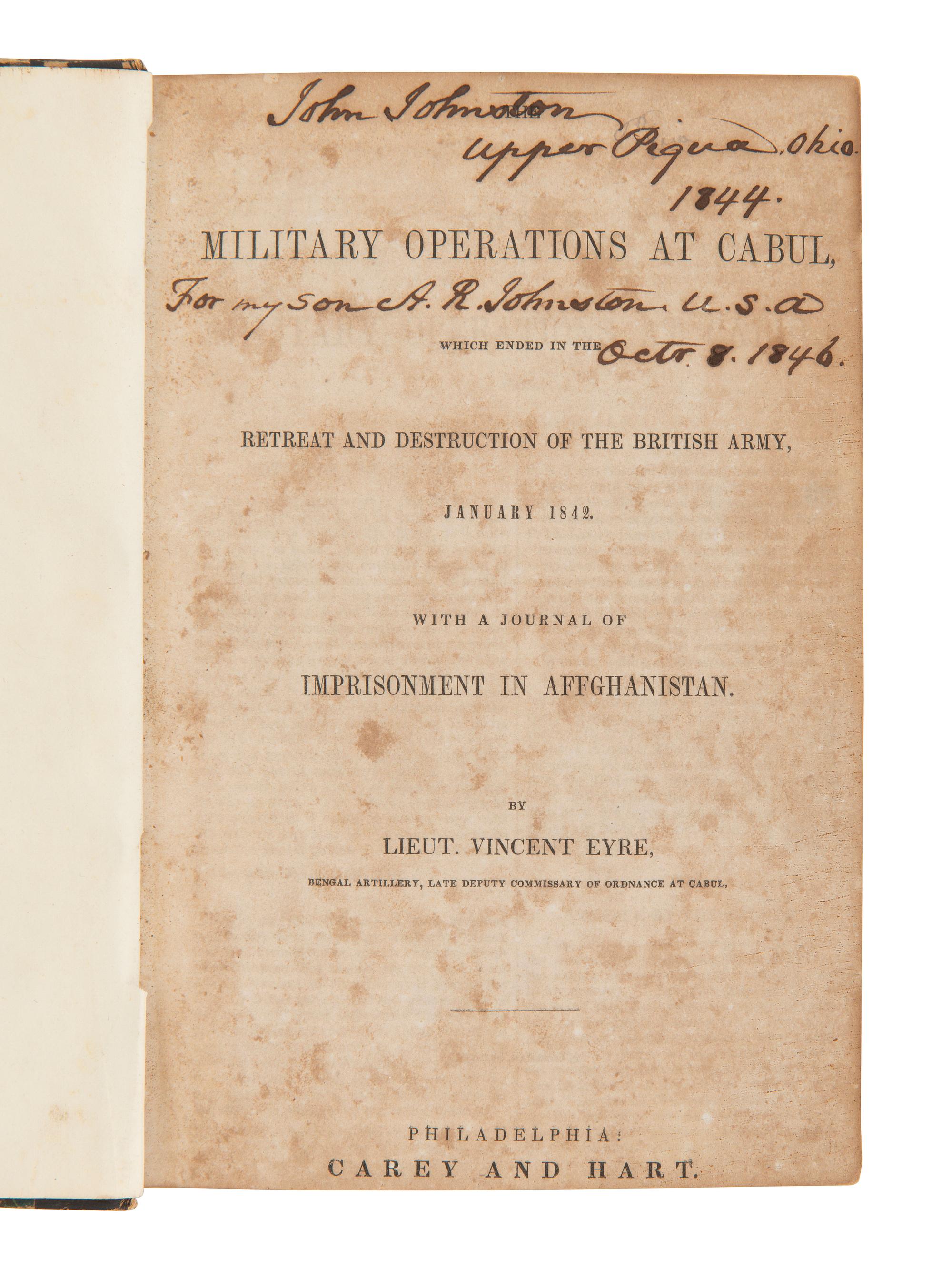 [JOHNSTON, John (1775-1861), his copies]. Early Indian Affairs and Ohio Valley sammelbands and books of Indian Agent John Johnston.