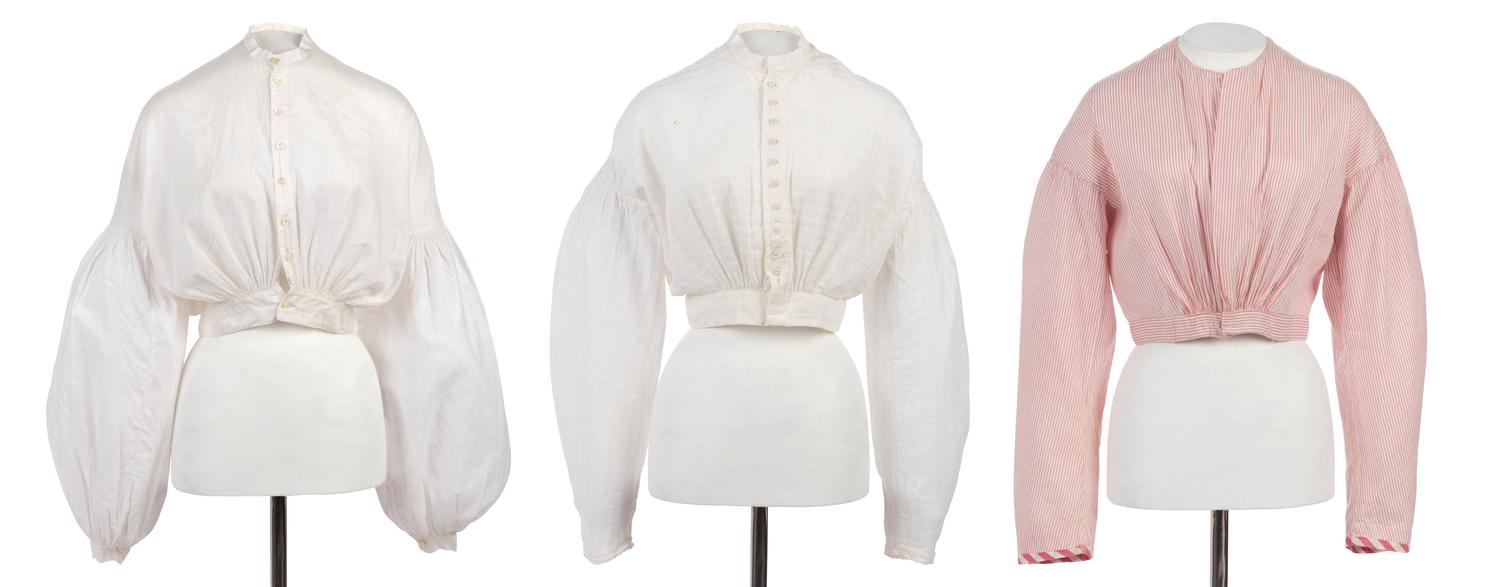 Three Cotton Women's Blouses, 1860s