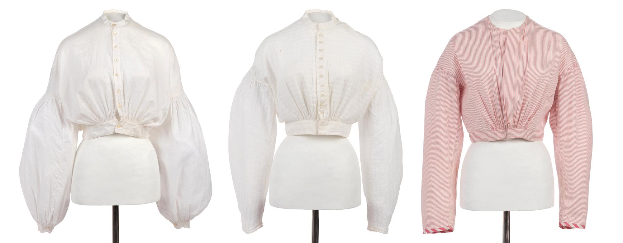 Three Cotton Women's Blouses, 1860s