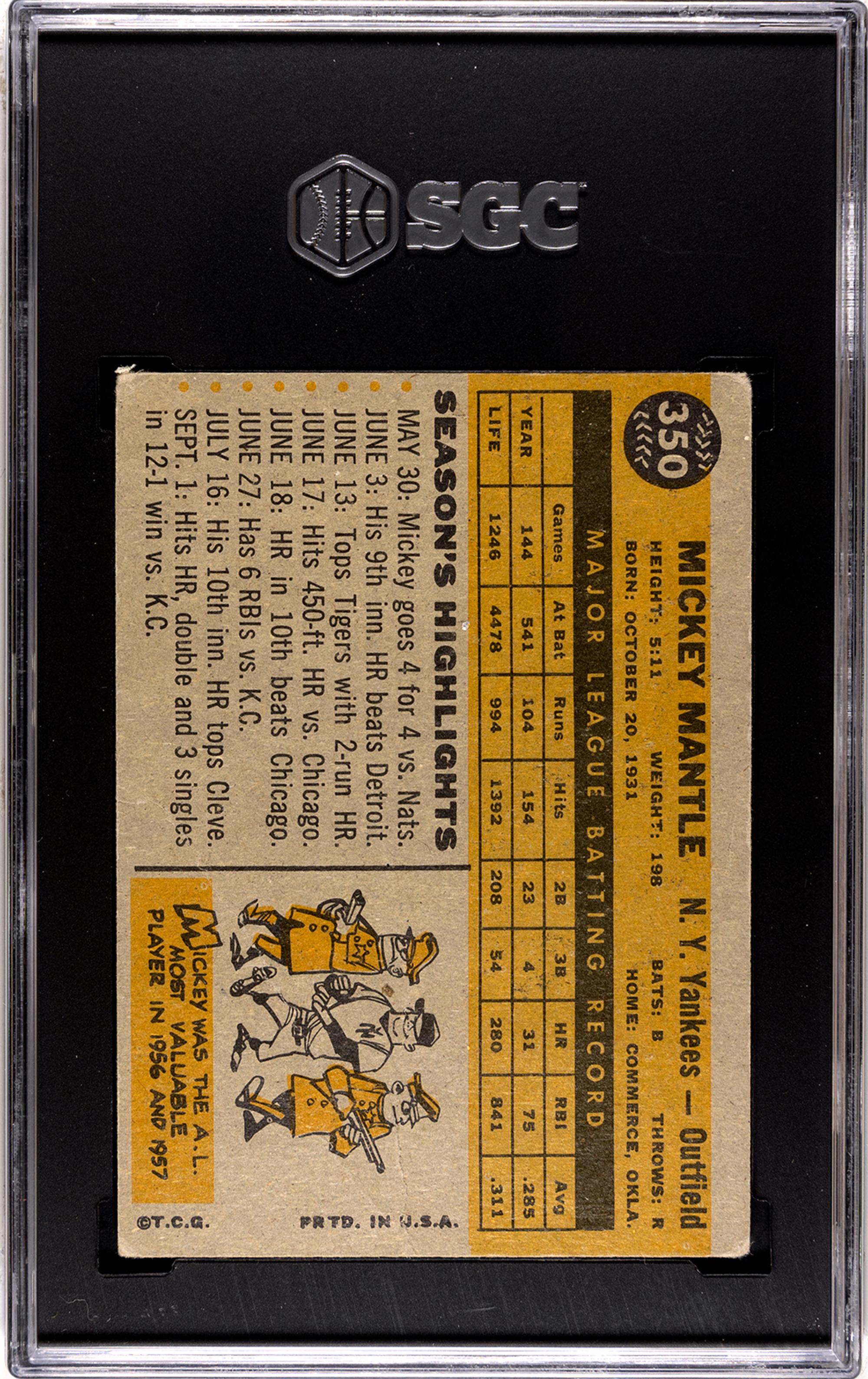 A Complete Set of 1960 Topps Baseball Cards Including SGC Graded Key Cards (572/572),