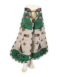Beaded Hermann Heiser Batwing Chaps, with American Flags