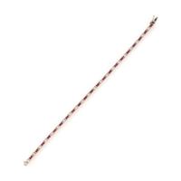 Diamond and Synthetic Ruby White Gold Necklace and Bracelet
