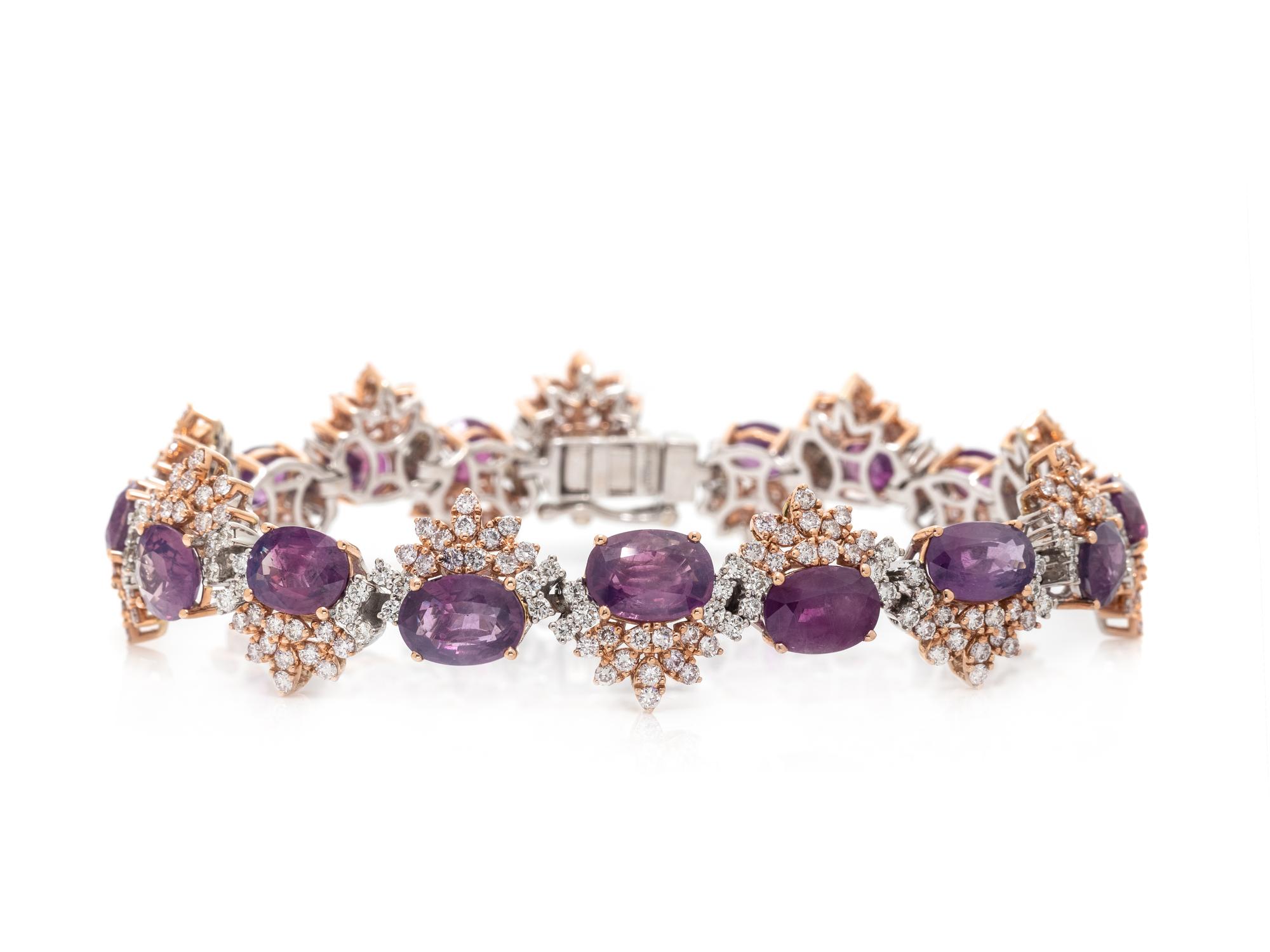 MODANI, KASHMIR PURPLE SAPPHIRE AND DIAMOND BRACELET