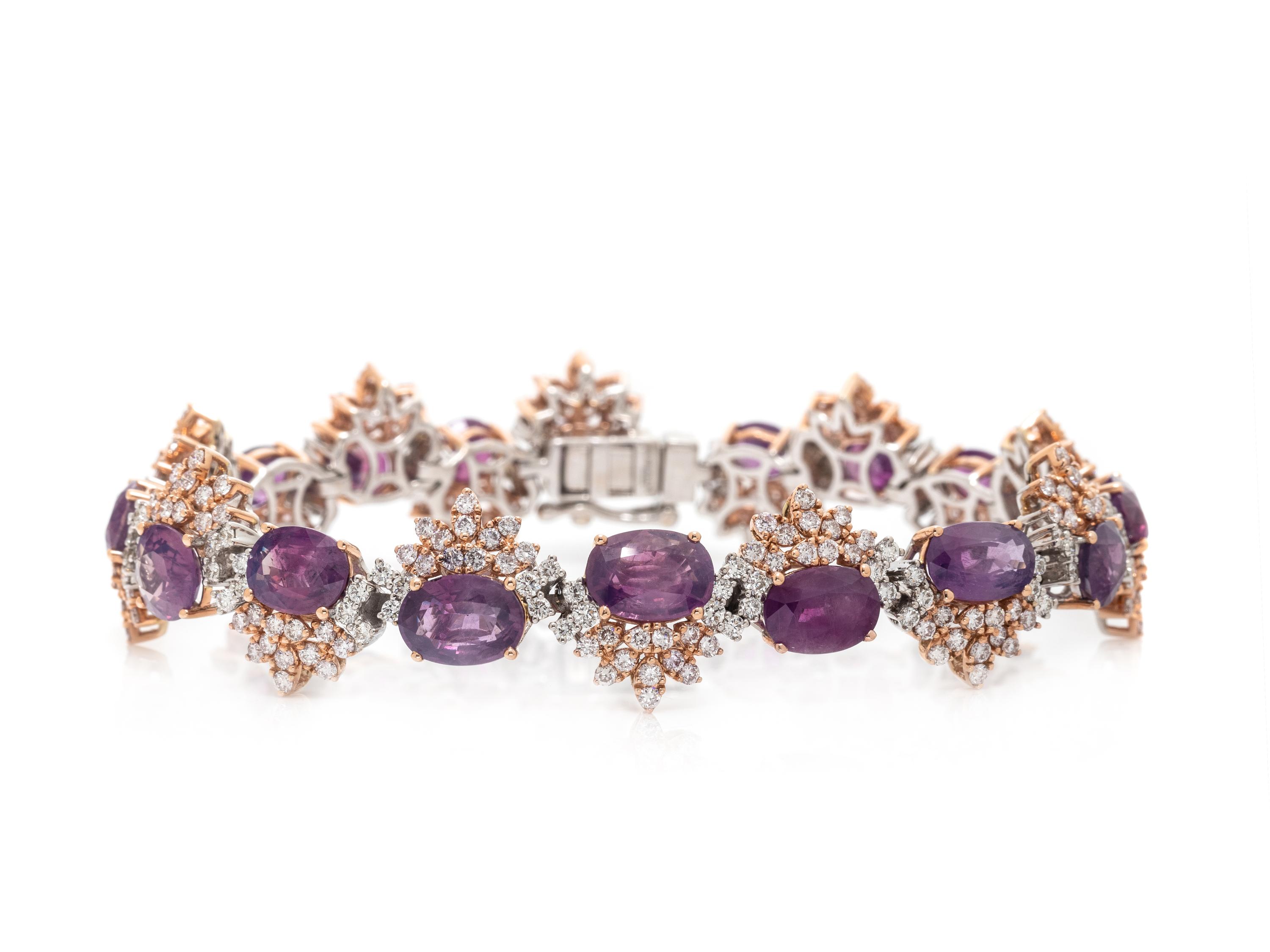 MODANI, KASHMIR PURPLE SAPPHIRE AND DIAMOND BRACELET