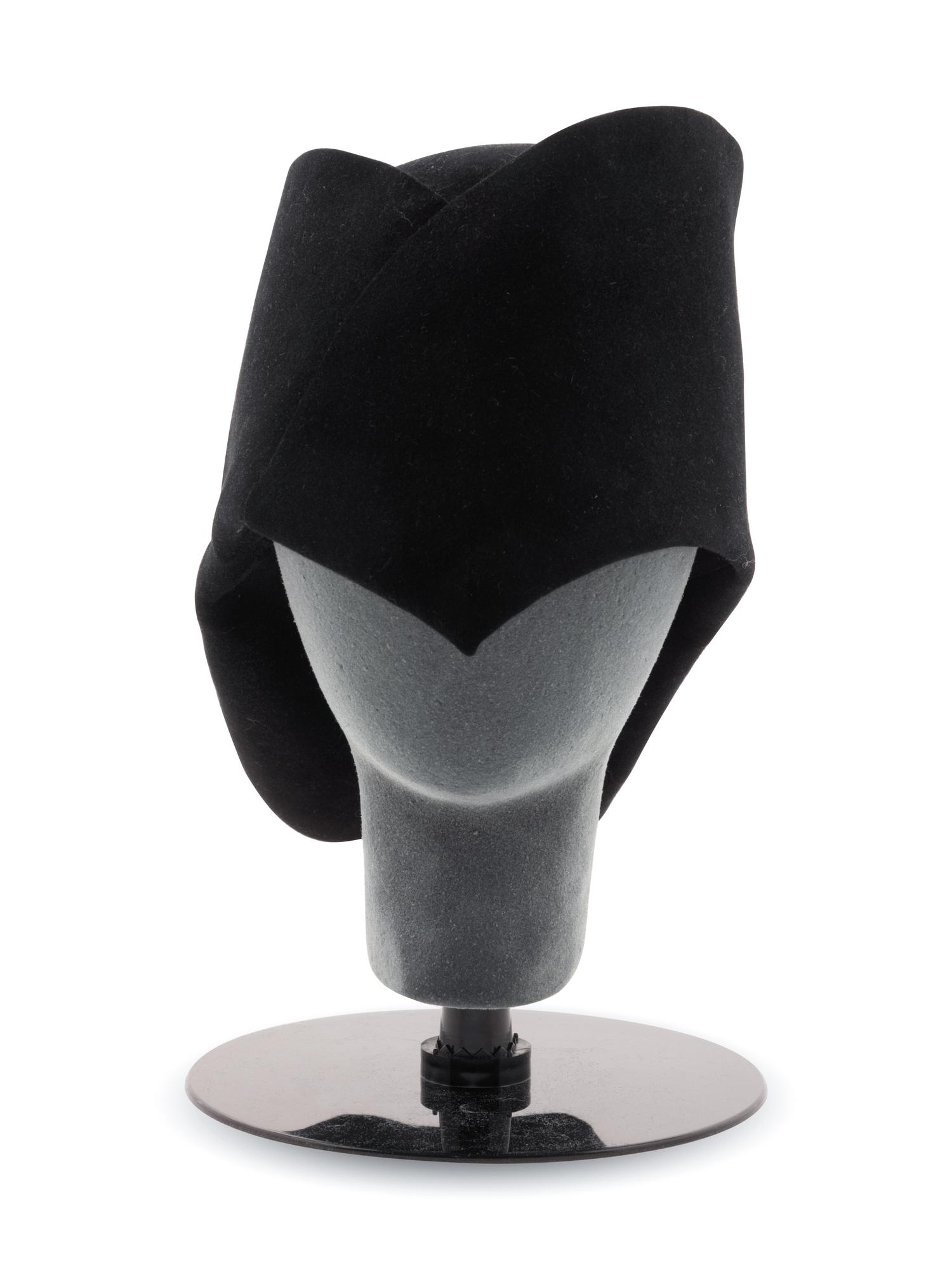 Two Pierre Cardin Black Felt Hats, 1960-70s