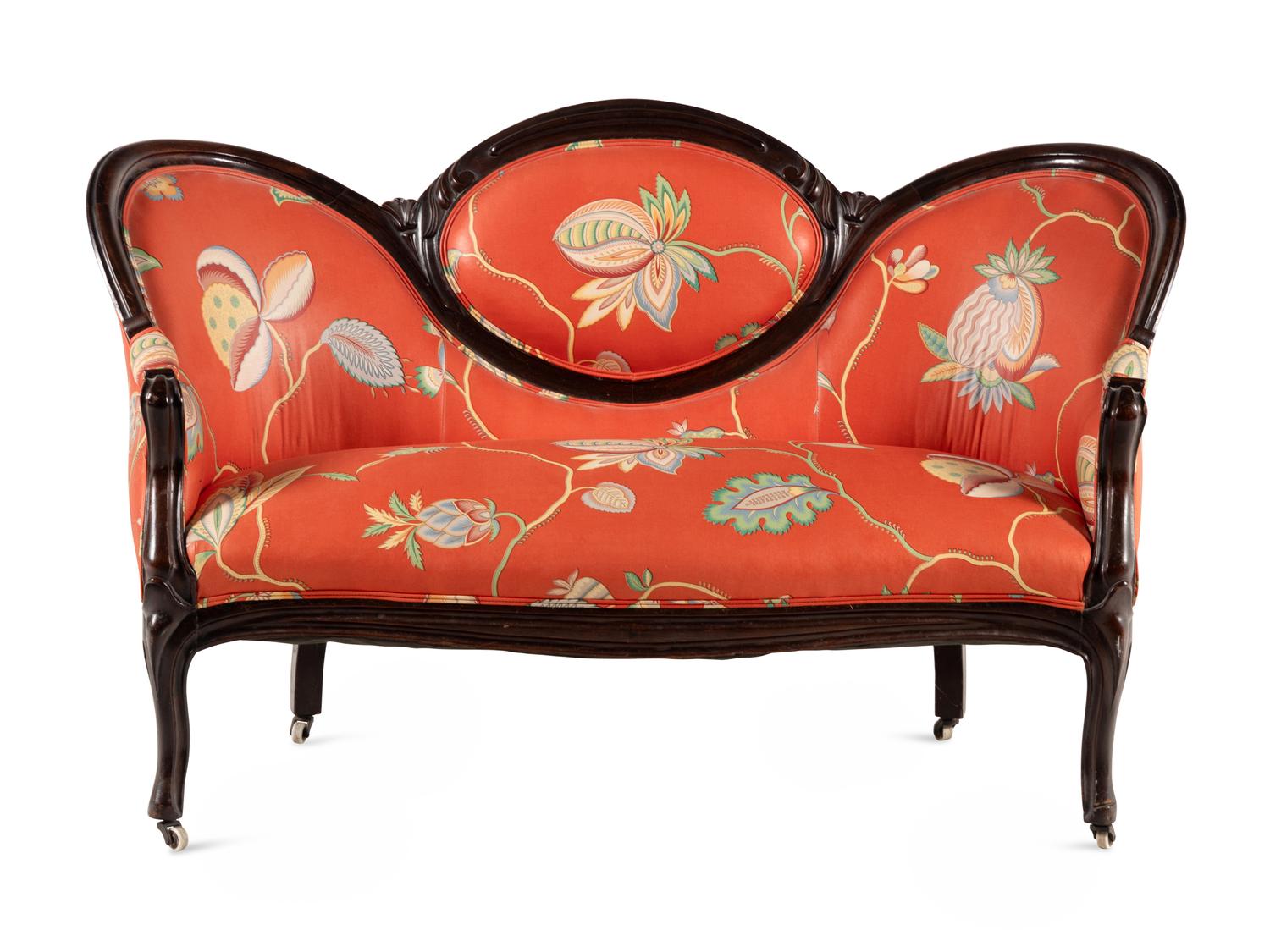 A Victorian Mahogany Settee