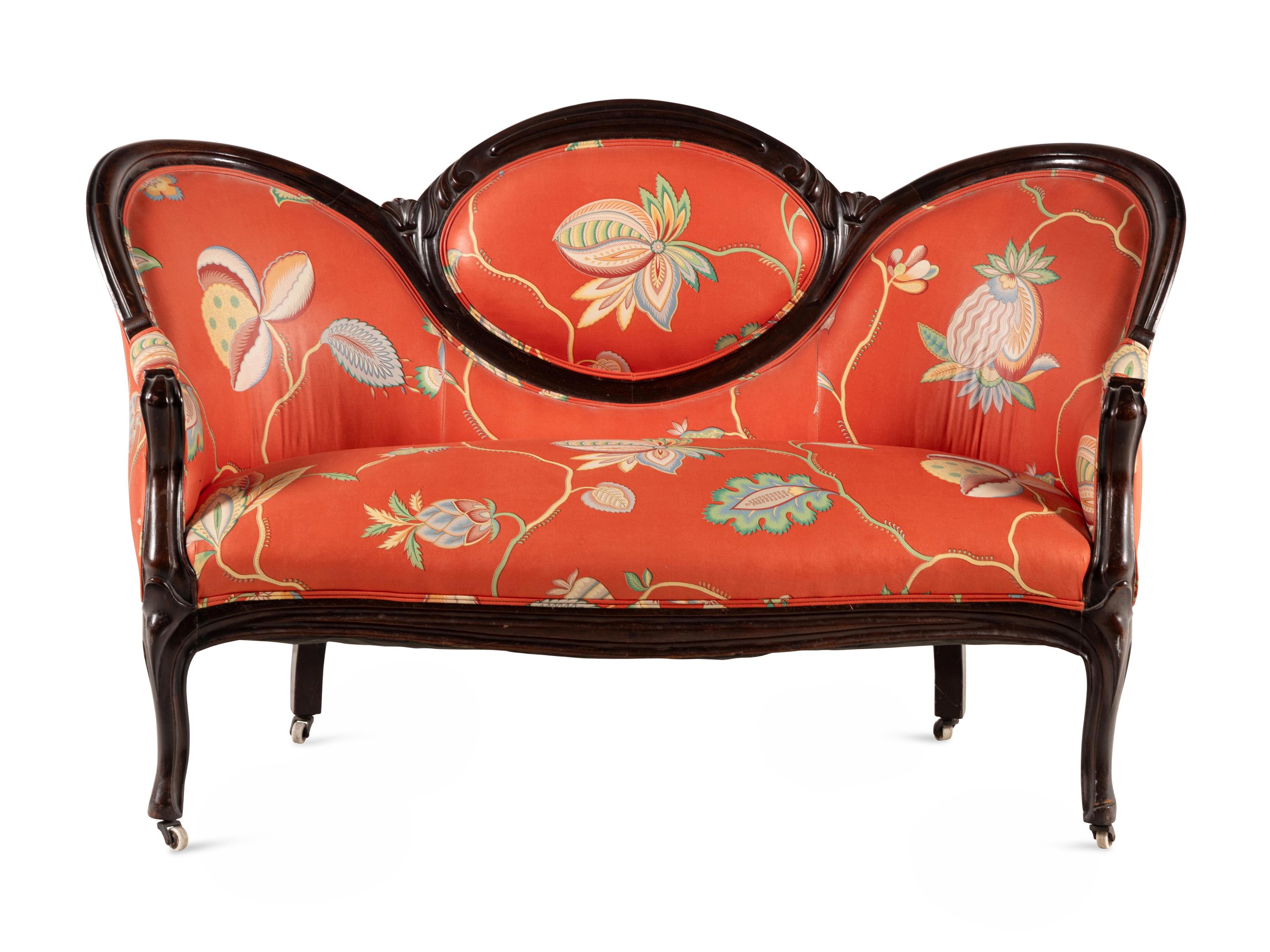 A Victorian Mahogany Settee