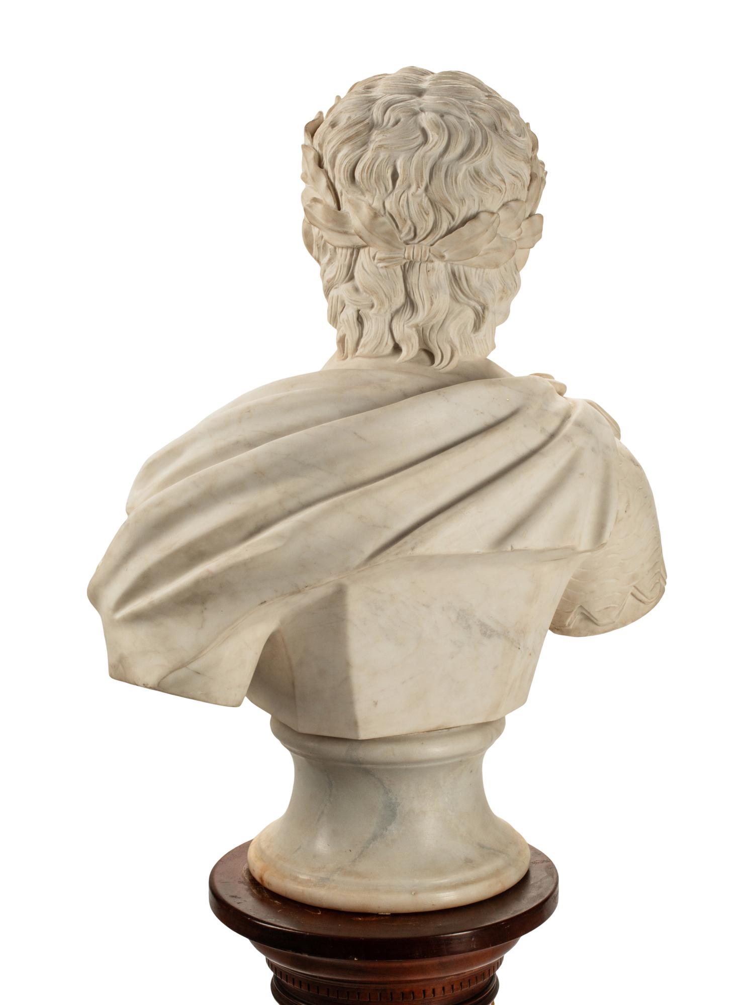 An Italian Marble Portrait Bust of a Roman Emperor