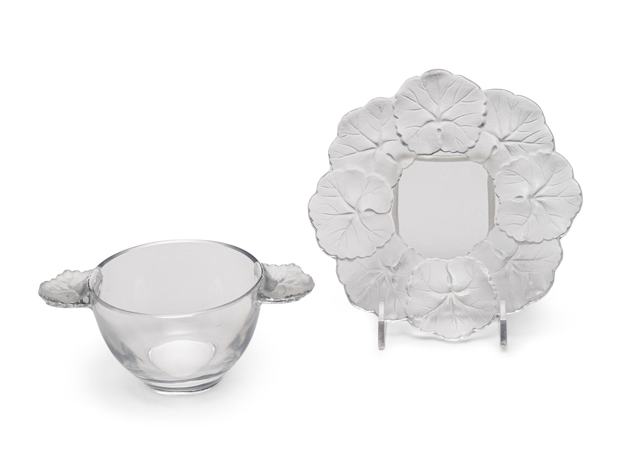 A Set of Twelve Lalique Honfleur Coupes with Saucers