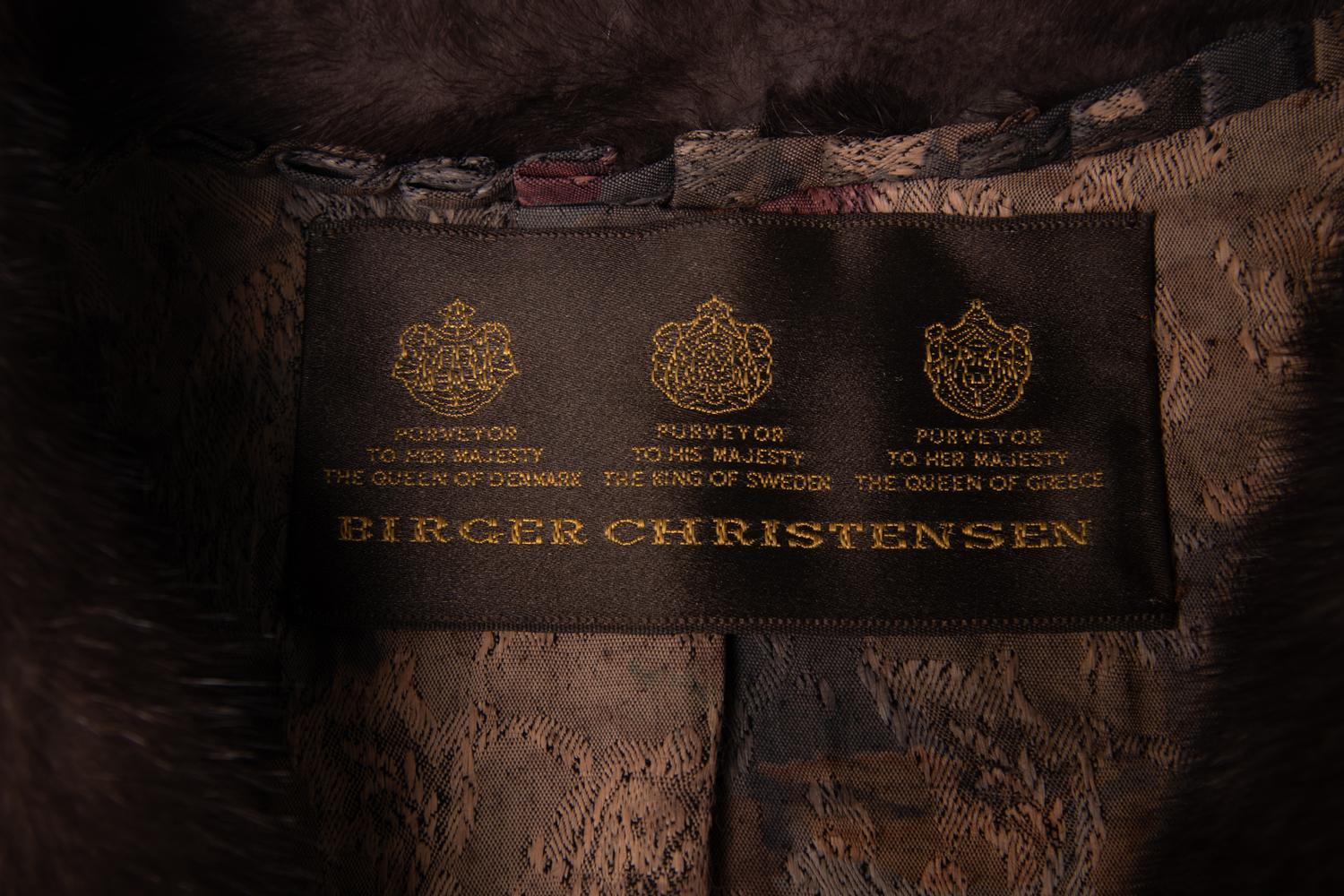 Birger Christensen Blue Iris Mink Fur Coat