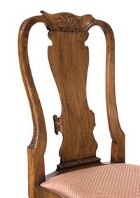 Four Queen Anne Shell Carved Mahogany Chairs