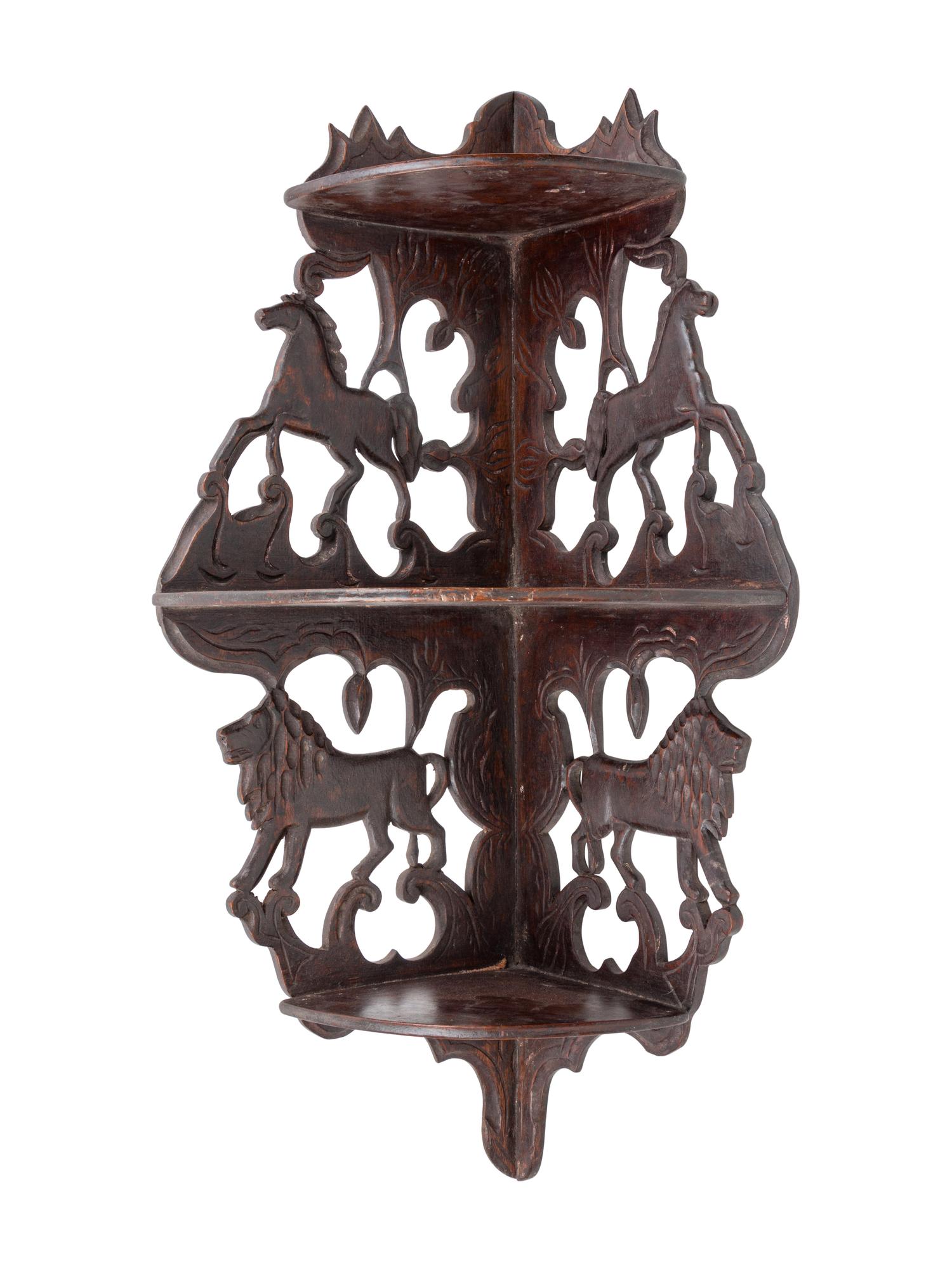 A Continental Three-Light Painted Sconce