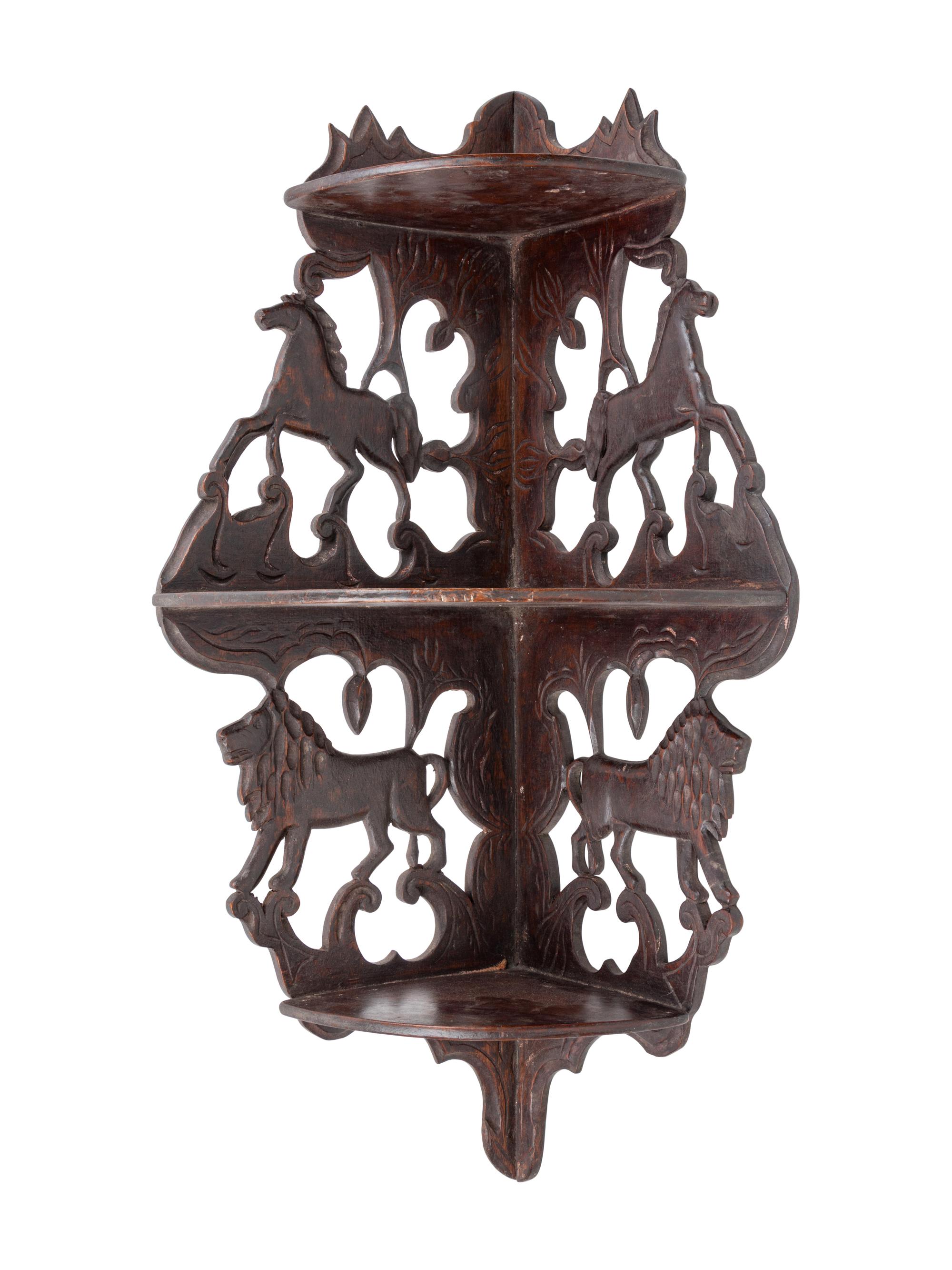 A Continental Three-Light Painted Sconce