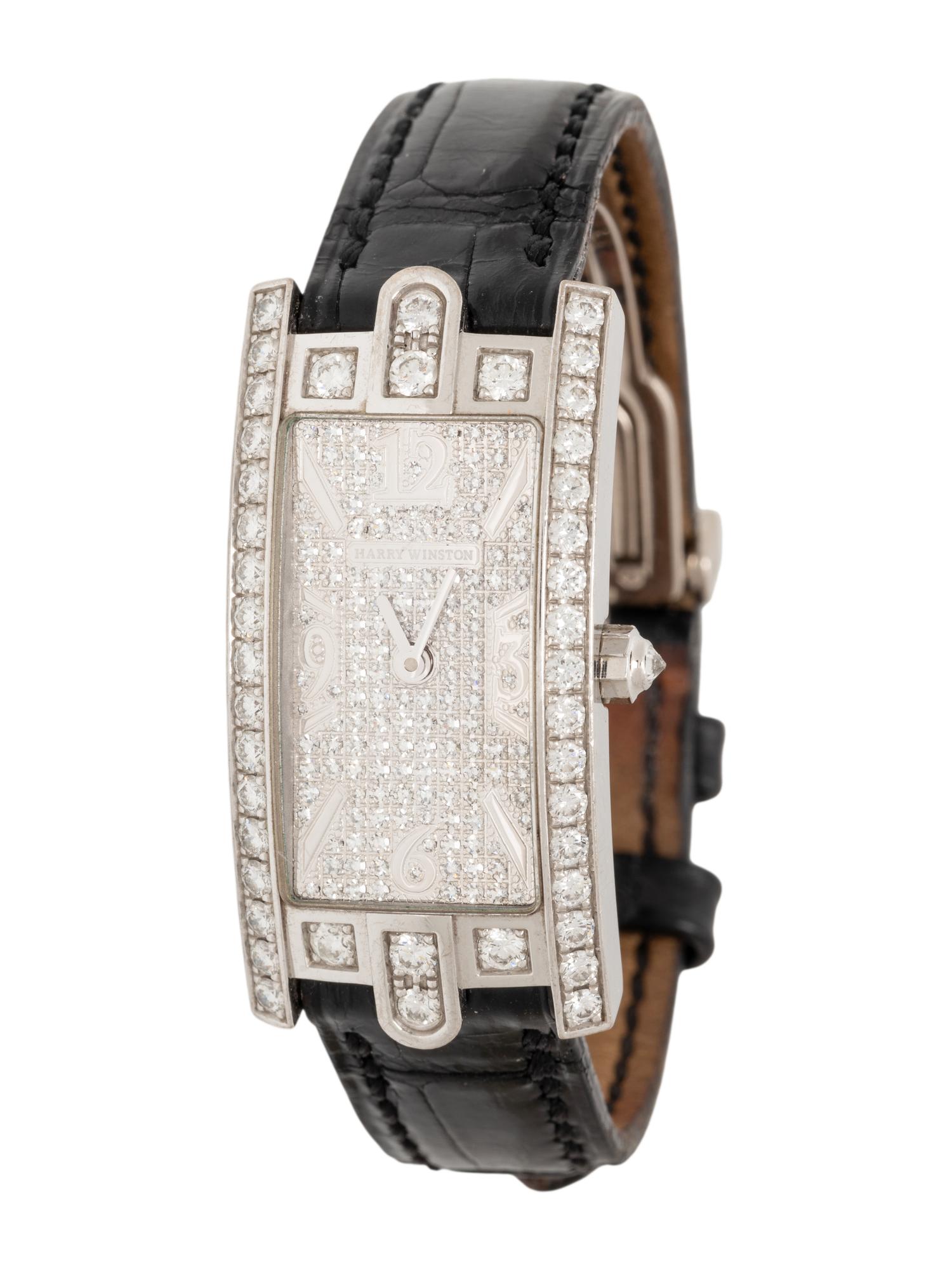 HARRY WINSTON, WHITE GOLD AND DIAMOND 'AVENUE C' WATCH
