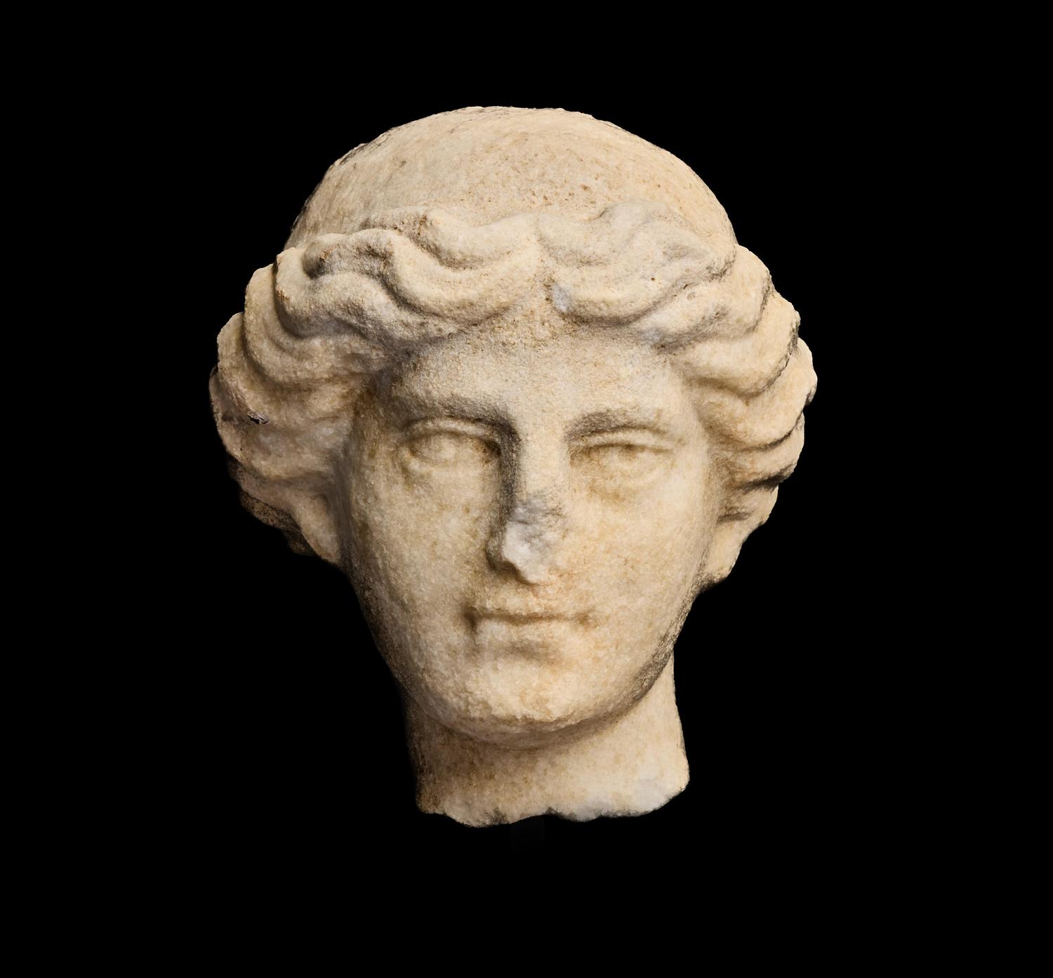 A Roman Marble Head of a Goddess