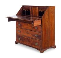 A Chippendale Walnut Slant-Front Bureau