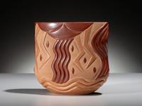 Three-Toned Pottery Vase, Elemental Rain