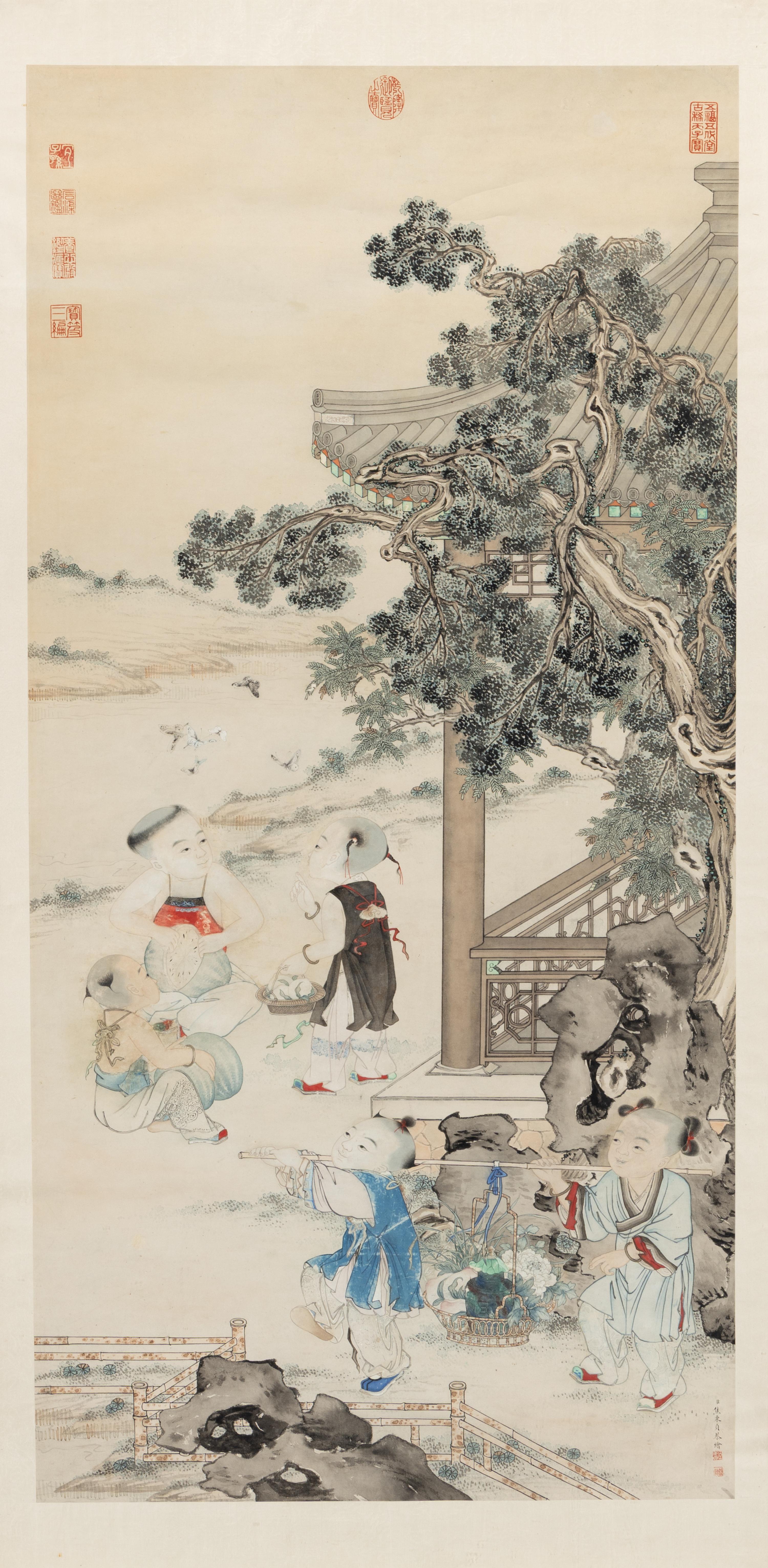 After Jiao Bingzhen (Chinese, 1689-1726) 焦秉貞（款）