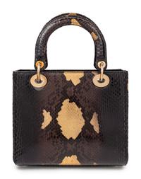 Christian Dior Gold and Black Python Small Lady Dior Bag, 2012